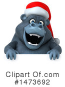 Christmas Gorilla Clipart #1473692 by Julos