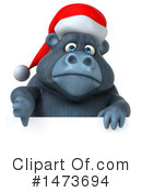 Christmas Gorilla Clipart #1473694 by Julos