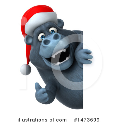 Christmas Gorilla Clipart #1473699 by Julos
