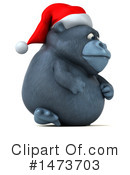 Christmas Gorilla Clipart #1473703 by Julos