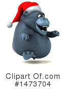 Christmas Gorilla Clipart #1473704 by Julos