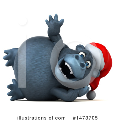 Christmas Gorilla Clipart #1473705 by Julos