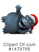 Christmas Gorilla Clipart #1473705 by Julos