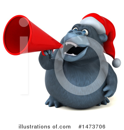Christmas Gorilla Clipart #1473706 by Julos