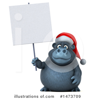 Christmas Gorilla Clipart #1473709 by Julos