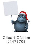 Christmas Gorilla Clipart #1473709 by Julos