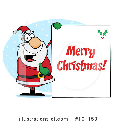 Royalty-Free (RF) Christmas Greeting Clipart Illustration by Hit Toon - Stock Sample #101150