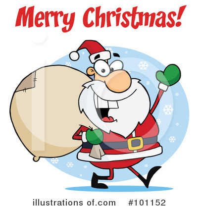 Royalty-Free (RF) Christmas Greeting Clipart Illustration by Hit Toon - Stock Sample #101152