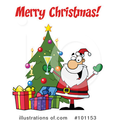 Royalty-Free (RF) Christmas Greeting Clipart Illustration by Hit Toon - Stock Sample #101153