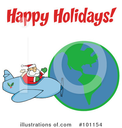 Royalty-Free (RF) Christmas Greeting Clipart Illustration by Hit Toon - Stock Sample #101154