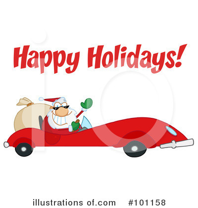 Royalty-Free (RF) Christmas Greeting Clipart Illustration by Hit Toon - Stock Sample #101158