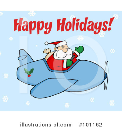 Royalty-Free (RF) Christmas Greeting Clipart Illustration by Hit Toon - Stock Sample #101162