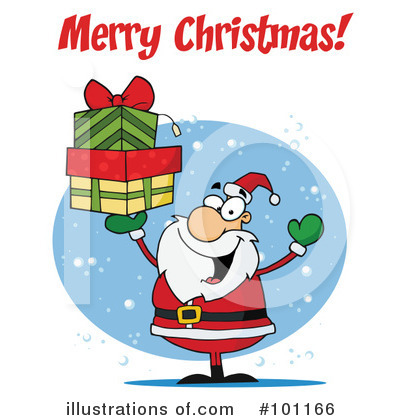 Royalty-Free (RF) Christmas Greeting Clipart Illustration by Hit Toon - Stock Sample #101166