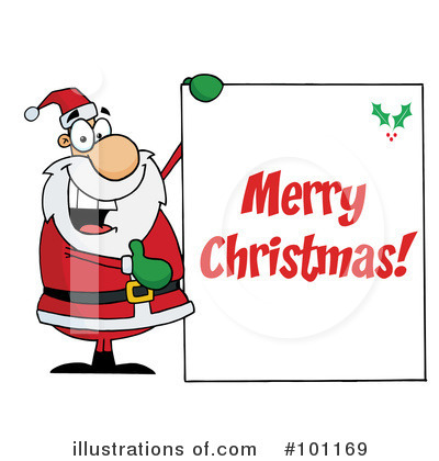 Royalty-Free (RF) Christmas Greeting Clipart Illustration by Hit Toon - Stock Sample #101169