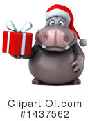 Christmas Hippo Clipart #1437562 by Julos