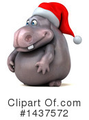Christmas Hippo Clipart #1437572 by Julos