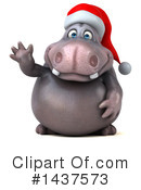 Christmas Hippo Clipart #1437573 by Julos