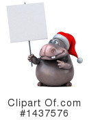 Christmas Hippo Clipart #1437576 by Julos
