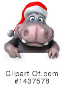 Christmas Hippo Clipart #1437578 by Julos