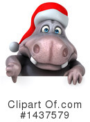 Christmas Hippo Clipart #1437579 by Julos
