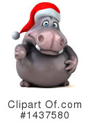 Christmas Hippo Clipart #1437580 by Julos