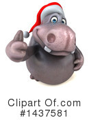 Christmas Hippo Clipart #1437581 by Julos