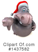 Christmas Hippo Clipart #1437582 by Julos