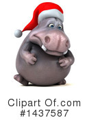 Christmas Hippo Clipart #1437587 by Julos