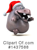 Christmas Hippo Clipart #1437588 by Julos