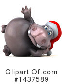 Christmas Hippo Clipart #1437589 by Julos