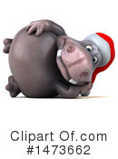 Christmas Hippo Clipart #1473662 by Julos