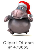 Christmas Hippo Clipart #1473663 by Julos