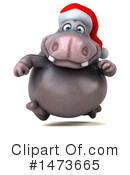 Christmas Hippo Clipart #1473665 by Julos