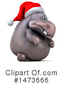 Christmas Hippo Clipart #1473666 by Julos