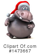 Christmas Hippo Clipart #1473667 by Julos
