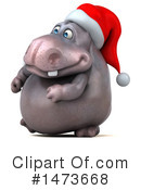 Christmas Hippo Clipart #1473668 by Julos