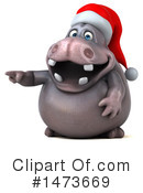 Christmas Hippo Clipart #1473669 by Julos