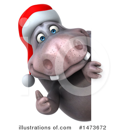 Christmas Hippo Clipart #1473672 by Julos