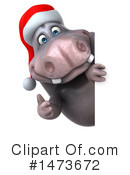 Christmas Hippo Clipart #1473672 by Julos