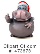 Christmas Hippo Clipart #1473678 by Julos