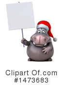 Christmas Hippo Clipart #1473683 by Julos