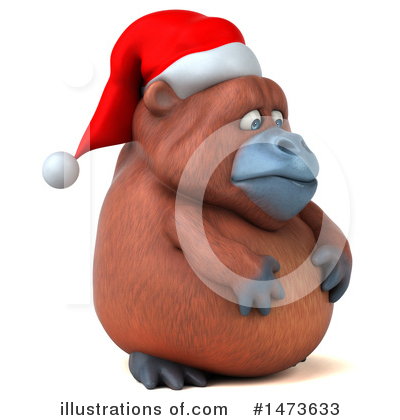 Christmas Orangutan Clipart #1473633 by Julos