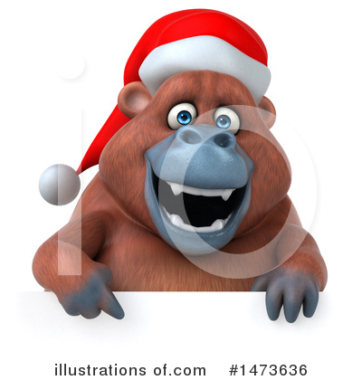 Christmas Orangutan Clipart #1473636 by Julos