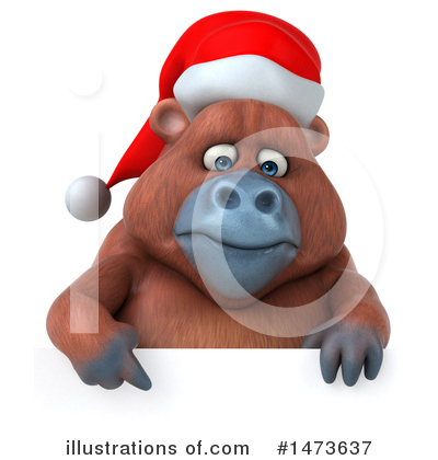 Christmas Orangutan Clipart #1473637 by Julos
