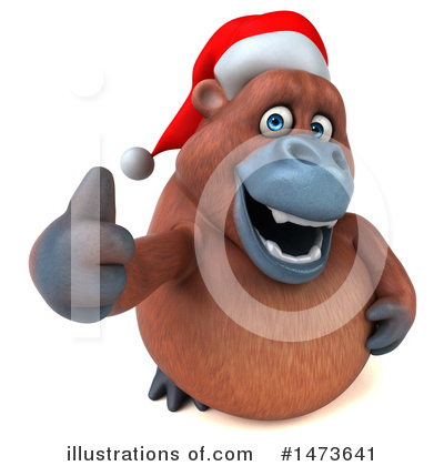 Christmas Orangutan Clipart #1473641 by Julos