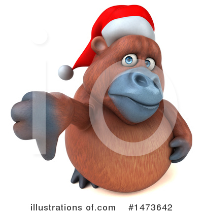 Christmas Orangutan Clipart #1473642 by Julos