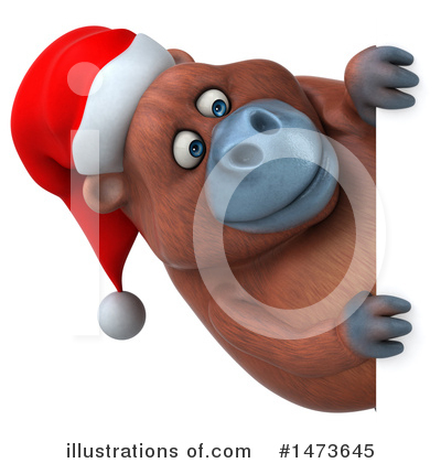 Christmas Orangutan Clipart #1473645 by Julos