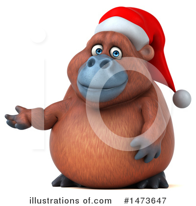 Christmas Orangutan Clipart #1473647 by Julos