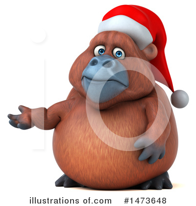 Christmas Orangutan Clipart #1473648 by Julos