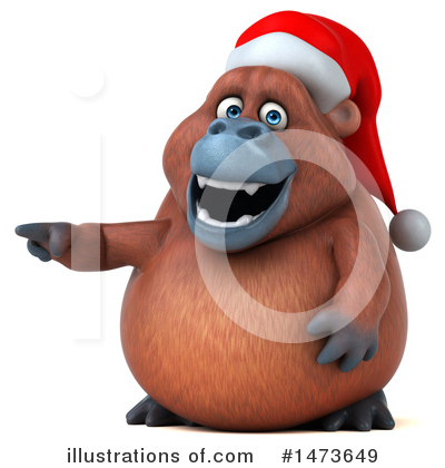Christmas Orangutan Clipart #1473649 by Julos